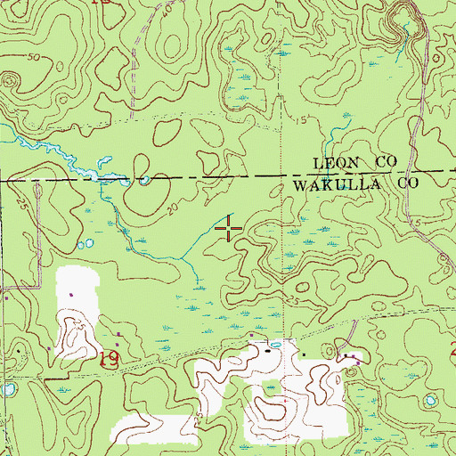Topographic Map of Fisher Creek, FL