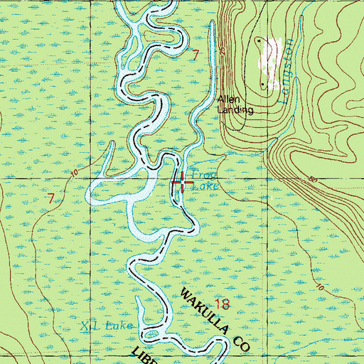 Topographic Map of Frog Lake, FL