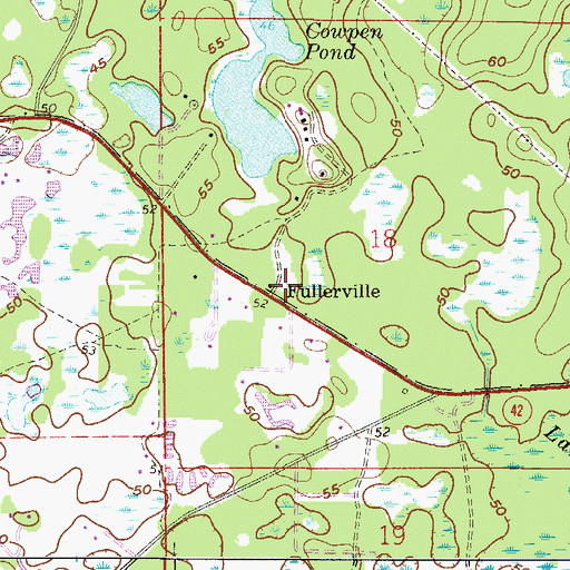 Topographic Map of Fullerville, FL
