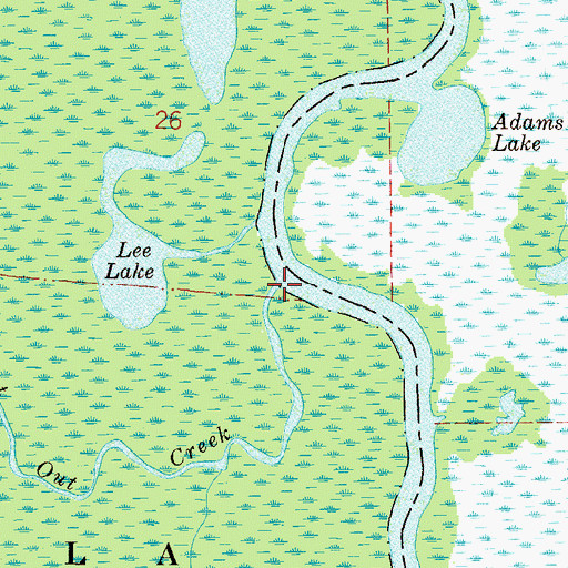 Topographic Map of Get Out Creek, FL