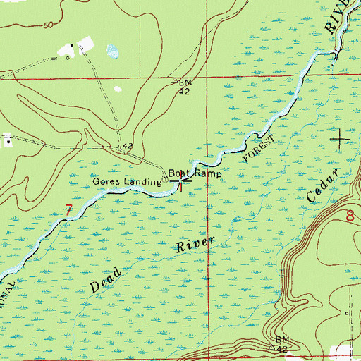 Topographic Map of Gores Landing, FL