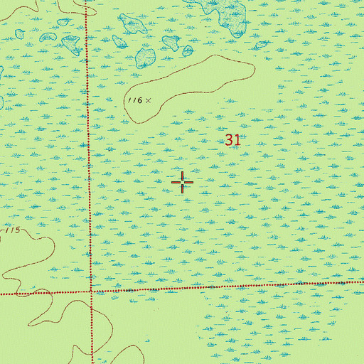 Topographic Map of Grand Bay, FL
