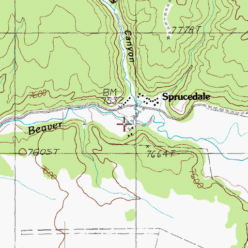 Topographic Map of Johns Canyon, AZ
