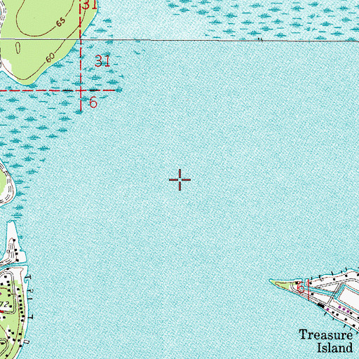 Topographic Map of Lake Griffin, FL