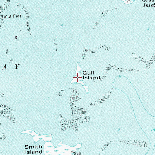 Topographic Map of Gull Island, FL