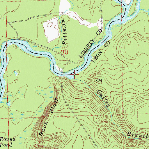 Topographic Map of Gulley Branch, FL