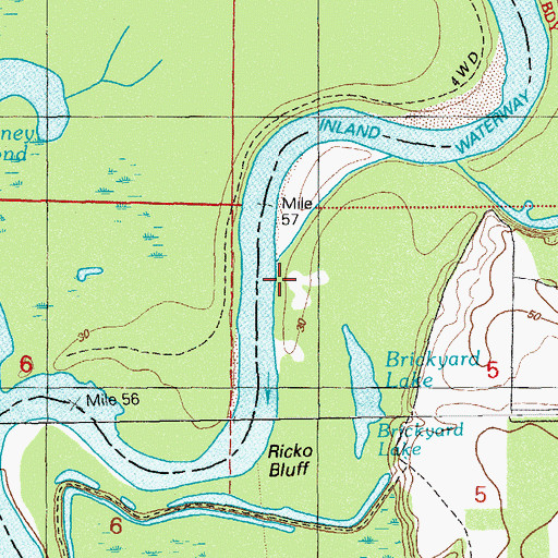 Topographic Map of Gunn Landing, FL