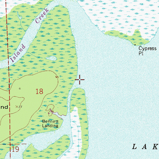 Topographic Map of Harrys Creek, FL