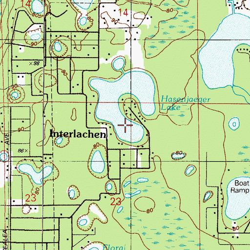 Topographic Map of Hasenjaeger Lake, FL