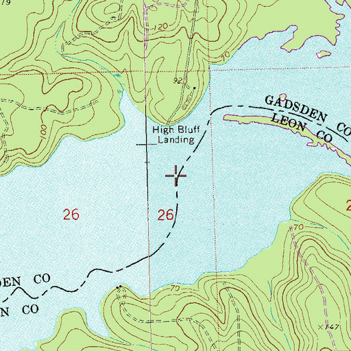 Topographic Map of High Bluff Landing, FL