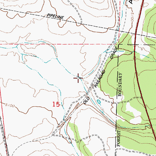 Topographic Map of Johnson Creek, AZ