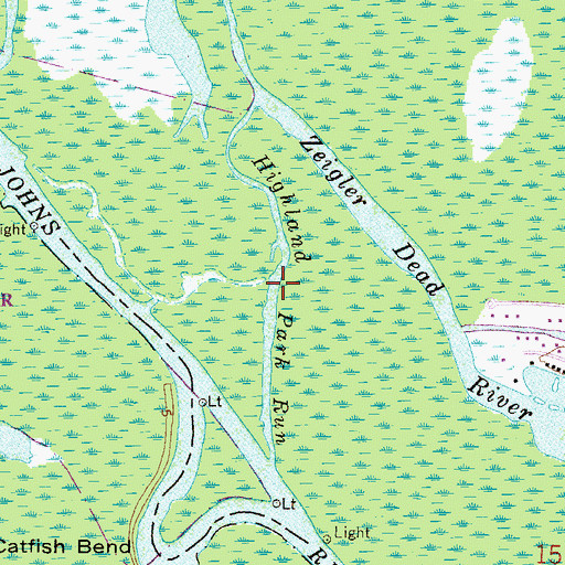 Topographic Map of Highland Park Run, FL