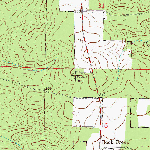 Topographic Map of Hobbs Cemetery, FL