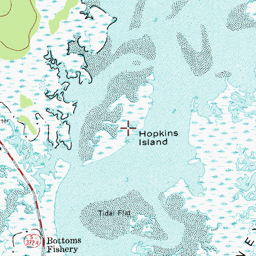 Topographic Map of Hopkins Island, FL