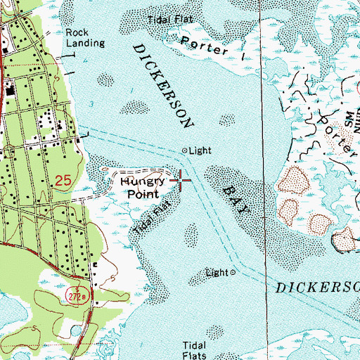 Topographic Map of Hungry Point, FL