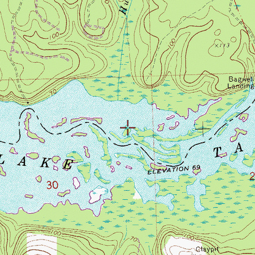 Topographic Map of Hunter Creek, FL