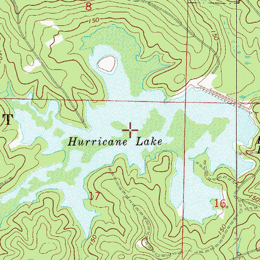 Topographic Map of Hurricane Lake, FL