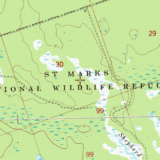 Topographic Map of Ivan Church, FL