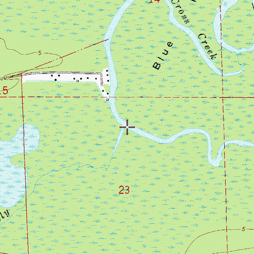 Topographic Map of Jumping Gully, FL
