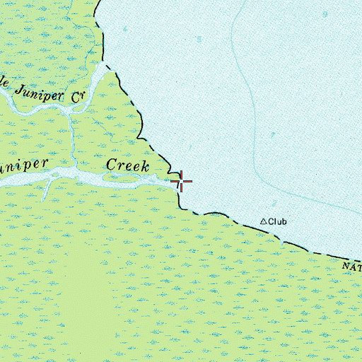 Topographic Map of Juniper Creek, FL