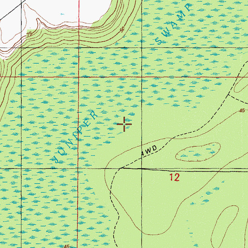 Topographic Map of Juniper Swamp, FL