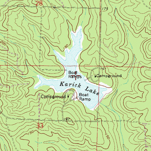 Topographic Map of Karick Lake, FL