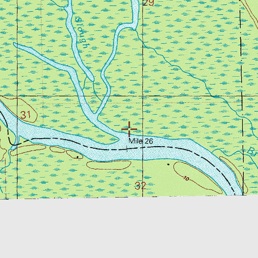 Topographic Map of Kennedy Creek, FL