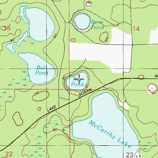 Topographic Map of Key Pond, FL