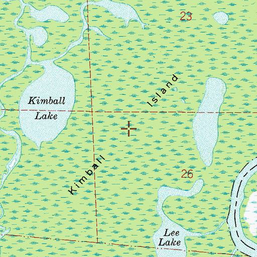 Topographic Map of Kimball Island, FL