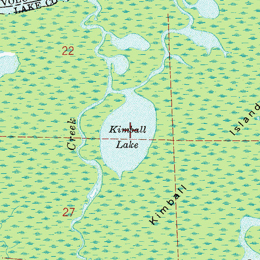Topographic Map of Kimball Lake, FL