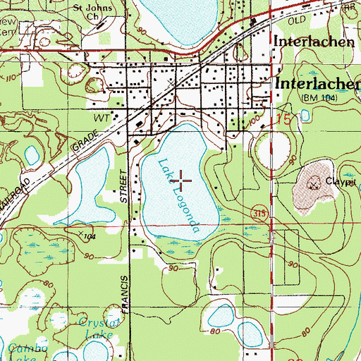 Topographic Map of Lake Lagonda, FL
