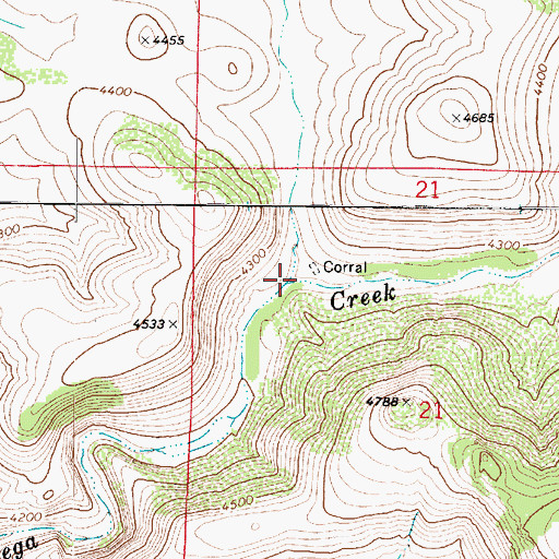 Topographic Map of Johnson Wash, AZ