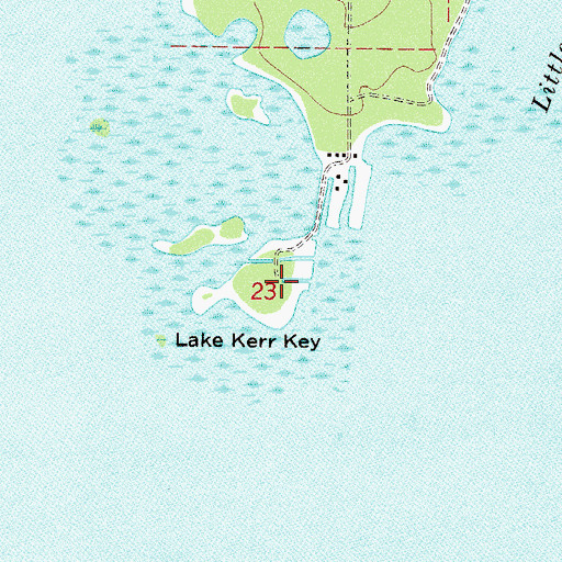 Topographic Map of Lake Kerr Key, FL