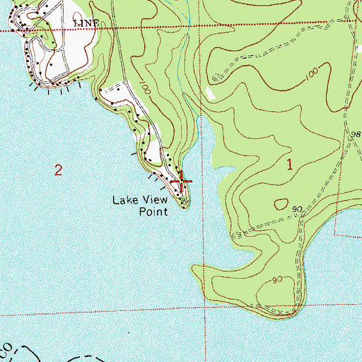 Topographic Map of Lake View Point, FL