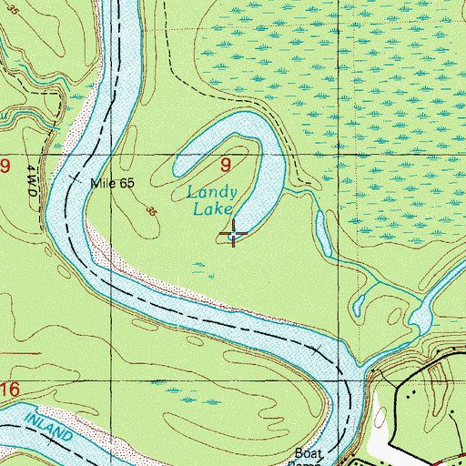 Topographic Map of Landy Lake, FL