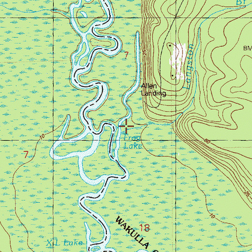 Topographic Map of Langston Branch, FL