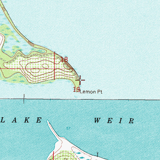 Topographic Map of Lemon Point, FL