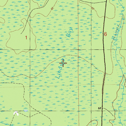 Topographic Map of Lindsey Bay, FL