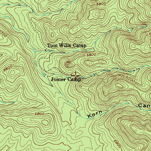 Topographic Map of Joiner Camp, AZ