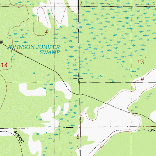 Topographic Map of Little Gully Creek, FL