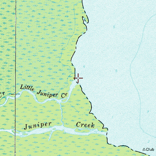 Topographic Map of Little Juniper Creek, FL