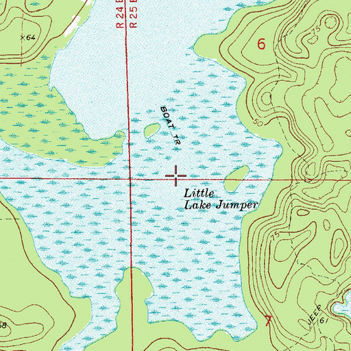 Topographic Map of Little Lake Jumper, FL