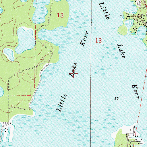 Topographic Map of Little Lake Kerr, FL