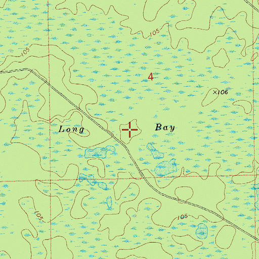 Topographic Map of Long Bay, FL