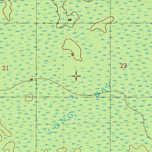 Topographic Map of Long Bay, FL