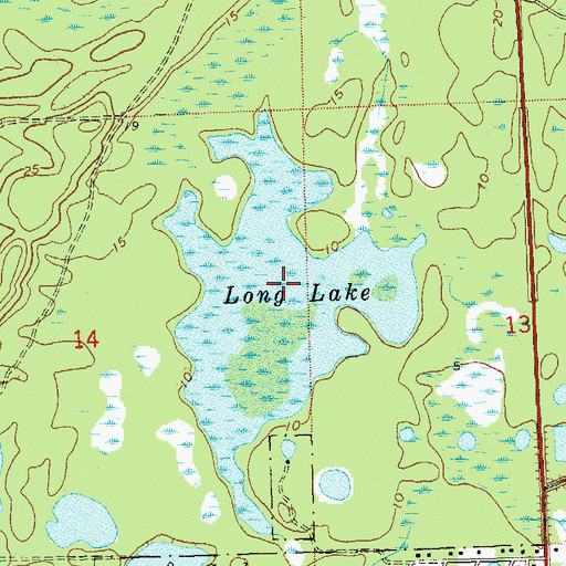 Topographic Map of Long Lake, FL
