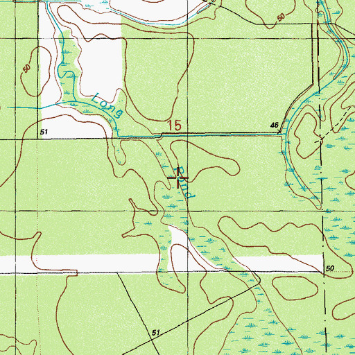 Topographic Map of Long Pond, FL