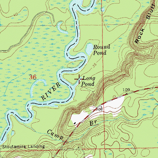 Topographic Map of Long Pond, FL