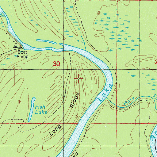 Topographic Map of Long Ridge, FL