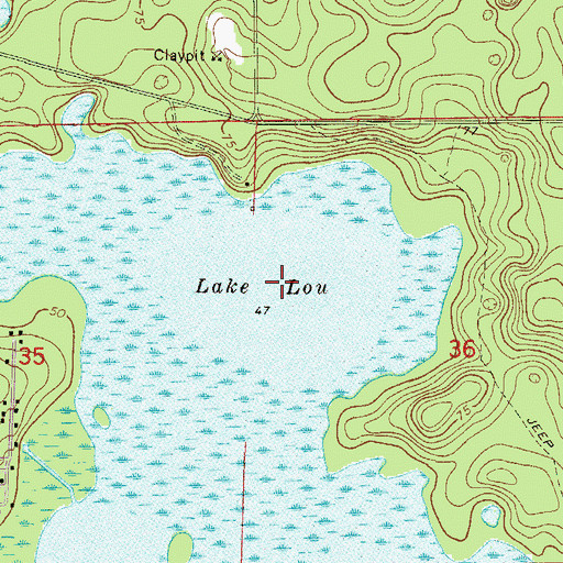 Topographic Map of Lake Lou, FL